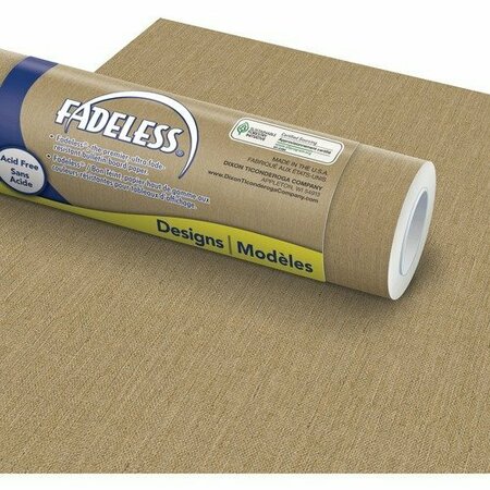 PACON Art Paper Roll, Fadeless, 48inx50ft , 50 lb, Natural Burlap PACP0057395